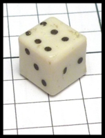 Dice : Dice - 6D Pipped - White with Black Pips Small and Imperfect - eBay May 2016